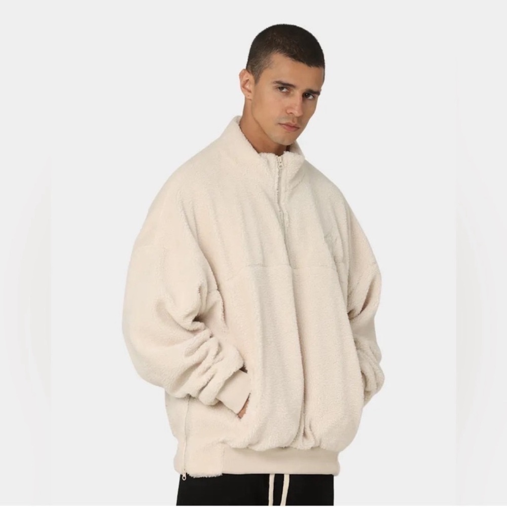 Club Paradise Unisex Logo Lounge Sherpa Anorak 1/4 Zip NWT Size M